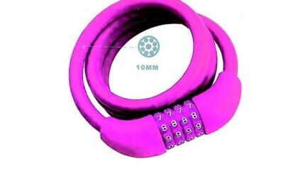 BRAVA ZA ZAKLJUČAVANJE NA BROJ TY573 10X1000MM SPIRALNA PINK